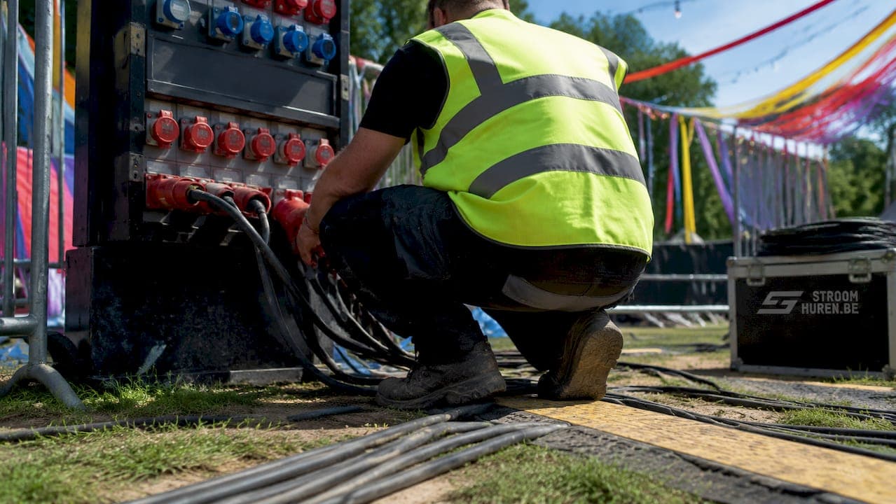 Netstroom versus generator voor evenementen kiezen