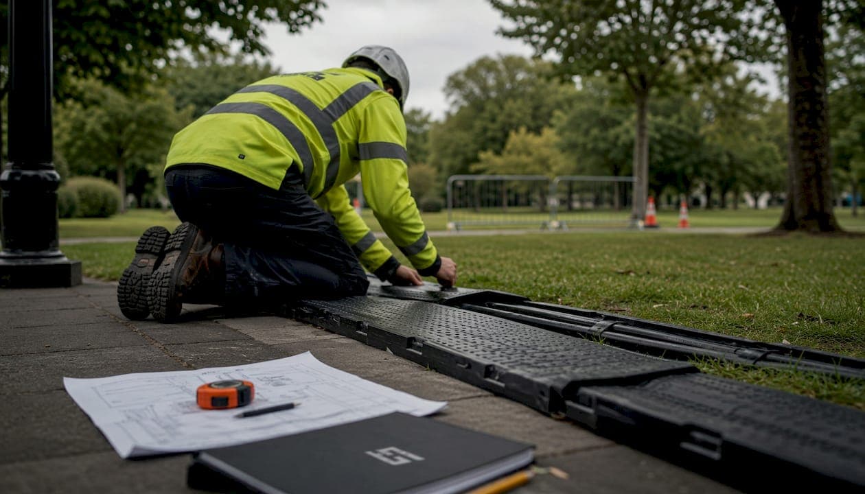 Kabelkruising op publieksgebieden: veilig en vergund