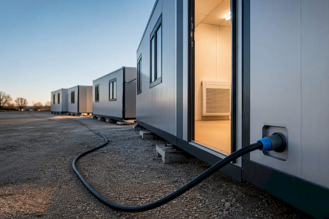 Kantoorcontainer stroom: aansluiting, veiligheid en kosten