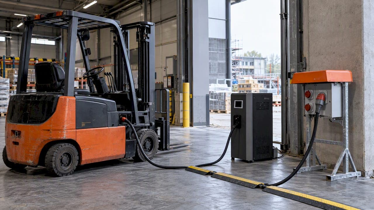 Heftruckladers stroom: welk type en welke aansluiting heb je nodig?